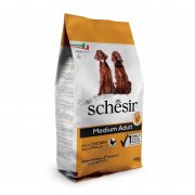 Schesir天然雞肉中型成犬糧12kg