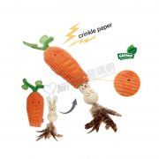 GiGwi蘿蔔羽毛2合1玩具含貓草