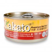 Kakato 雞、牛肝、蔬菜貓狗罐頭170g