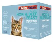 FelineNatural牛肉藍尖尾鱈魚貓軟包85g x12pcs