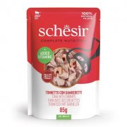 Schesir吞拿魚鮮蝦貓主食啫喱餐包85g
