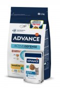 Advance特殊絕育過敏護理貓糧1.5kg+成貓濕糧2包