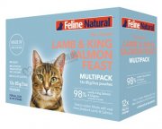 FelineNatural羊肉及三文魚貓軟包85g x12pcs