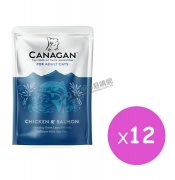 CANAGAN雞肉及三文魚貓滋味包85g x12pcs