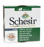 SchesiR 全天然吞拿鱼及鸡肉丝饭猫罐头 85g
