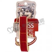 DoggyMan紅色麂皮超小型狗背帶(SS) 29-39cm(6kg以下)