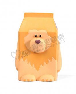 Q-monster牛奶盒獅子乳膠狗玩具(發聲)