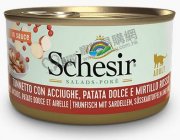 Schesir吞拿魚鯷魚蔓越莓貓貓湯罐85g x6pcs