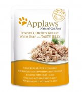 Applaws 嫩雞胸肉牛肉貓湯包70g