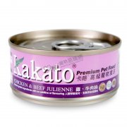 Kakato 雞肉牛肉絲貓狗罐頭70g