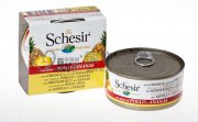 Schesir全天然雞肉絲菠蘿及飯狗罐頭150g