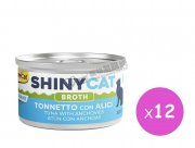 ShinyCat吞拿魚鳳尾魚湯汁貓罐頭70g x12pcs