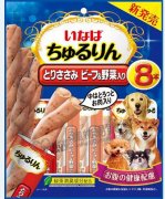 CIAO腸胃護理雞肉牛肉野菜扭扭棒8pcs(犬用)