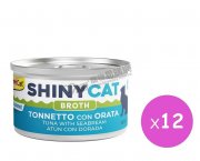 ShinyCat吞拿魚鯛魚湯汁貓罐頭70g x12pcs