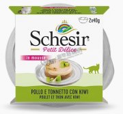 Schesir雞肉吞拿魚奇異果慕斯貓罐頭2x40g (x6pcs)