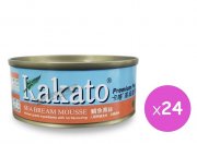 Kakato 鯛魚慕絲貓狗罐頭70g x24pcs