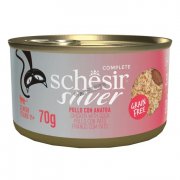 Schesir無穀物雞肉鴨肉高齡貓主食罐70g(11歲以上)
