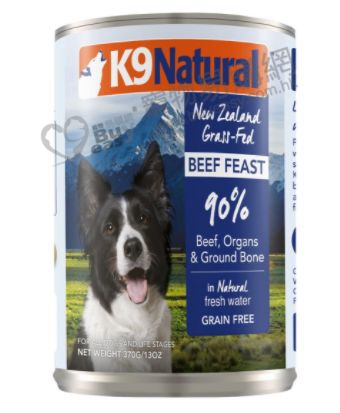 K9Natural牛肉主食狗罐頭370g - 點擊圖像關閉