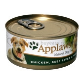 Applaws 雞柳牛肝蔬菜飯狗罐頭 156g
